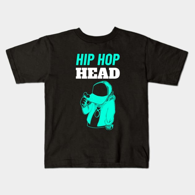 Hip Hop Head - Gift for Rap Lovers Kids T-Shirt by stokedstore